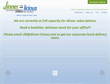 Tablet Screenshot of dinner-licious.com